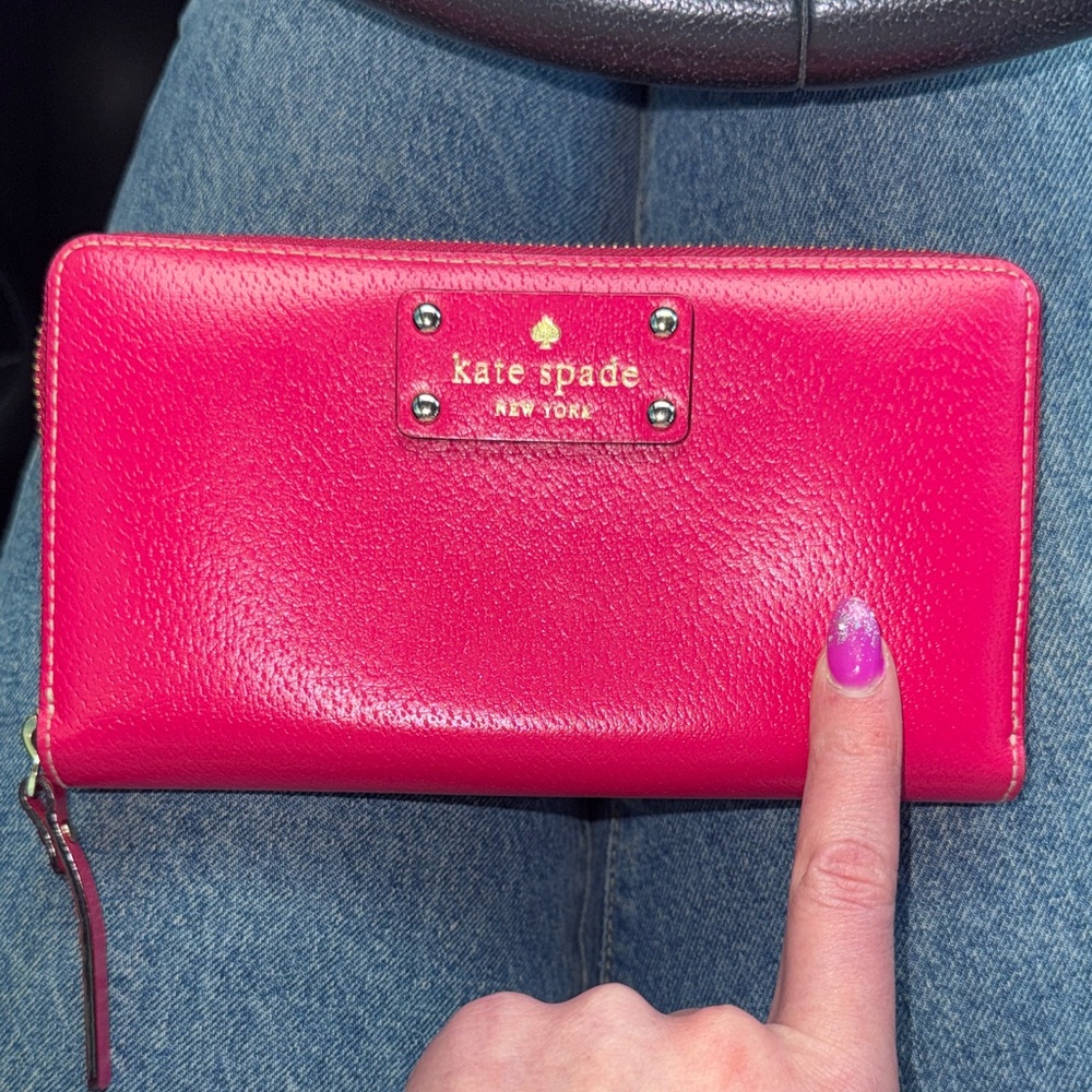 Kate Spade Hot Pink Leather Wallet